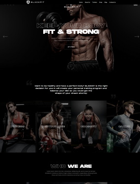 健身美体运动馆健身馆网站模板